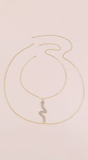 Rhinestone Snake Body Chain - Gold