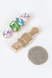 Bejeweled Pink Green Earrings