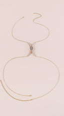 Rhinestone Eye Body Waist Chain - Gold