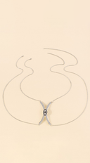 Rhinestone Eye Body Waist Chain - Silver