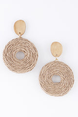 Beneath The Sun Weaved Earrings - Brown