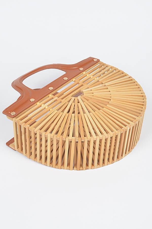 Belize Bamboo Handbag - Beige