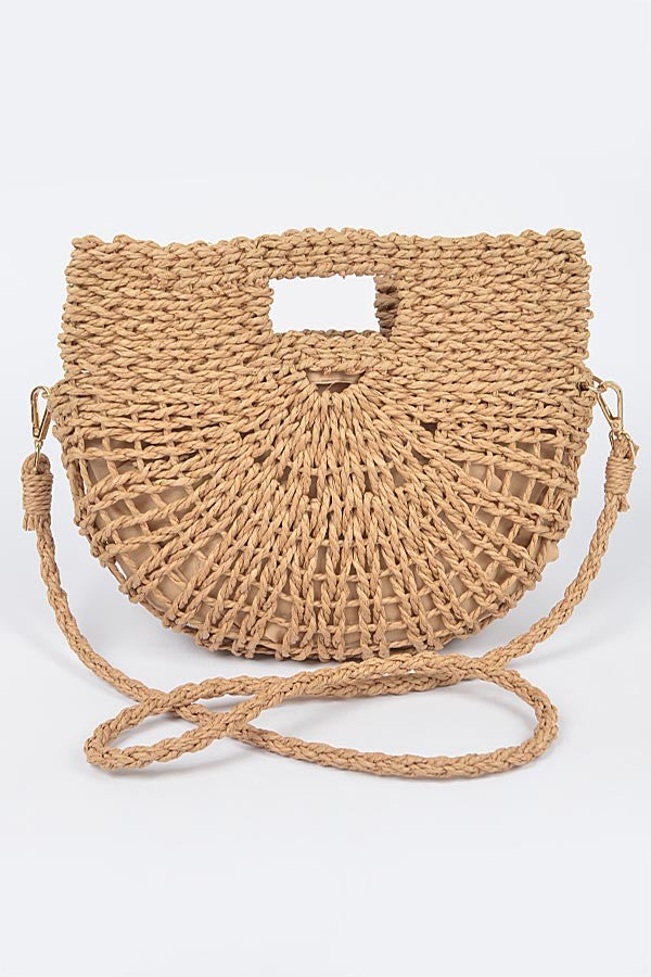 Seaside Serenity Straw Tote - Khaki