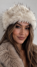 Emma Furry Headband Earmuff - White