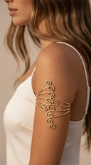 Angel Wing Arm Cuff Bracelet - Gold