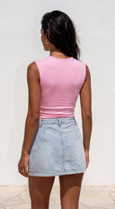 Maren Denim Skort - Light Blue Wash