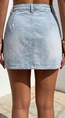Maren Denim Skort - Light Blue Wash