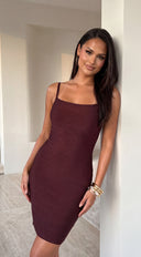 Sorevia Bandage Mini Dress - Brown
