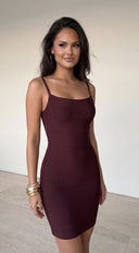Sorevia Bandage Mini Dress - Brown
