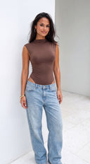 Sienna Contour Bodysuit - Mocha Brown