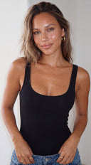 Essential Scoop Bodysuit - Black