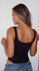 Essential Scoop Bodysuit - Black