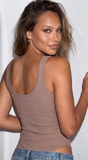 Essential Scoop Bodysuit - Mocha Brown