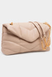 Quilted Beige Shoulder Crossbody Bag