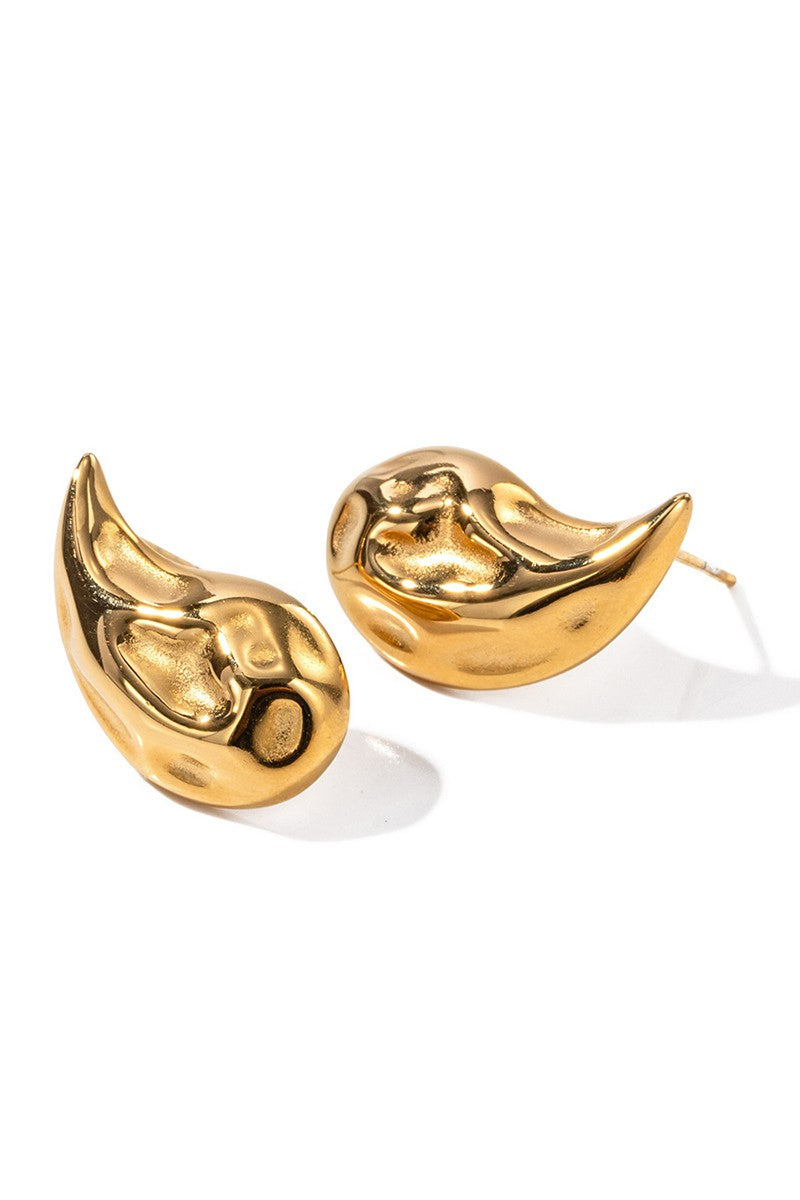 Irregular Water Drop 18K Gold Plated Earrings