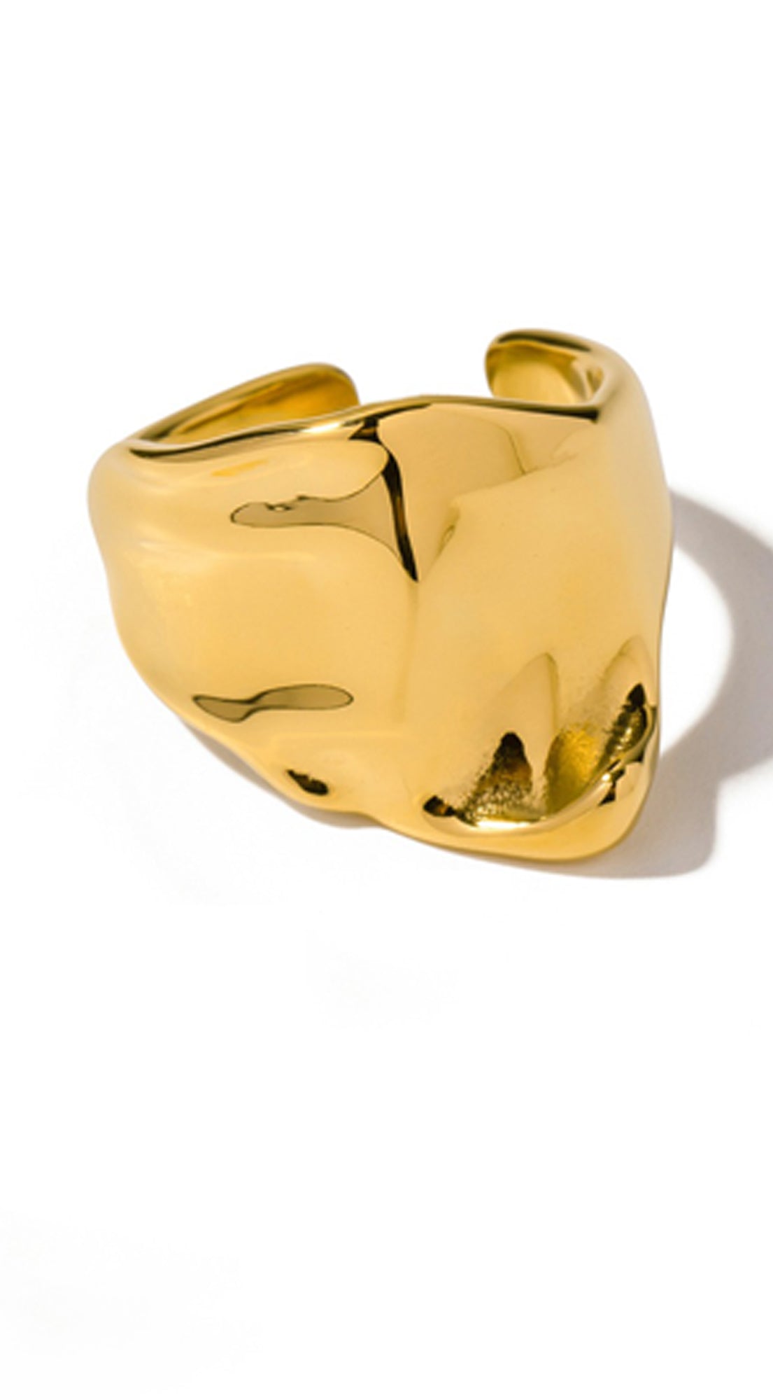 Rya 18K Gold Plated Irregular Ring - Gold