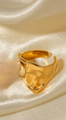 Rya 18K Gold Plated Irregular Ring - Gold