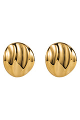 Irregular 18K Gold Plated Round Stud Earrings