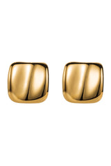 Square Gold Plated Stud Earrings