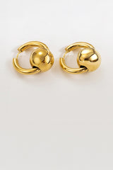 Water Drop Hoop Earrings - Gold
