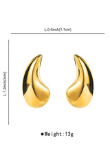 Gold Plated Copper Water Drop Earrings - Gold