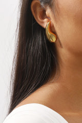 Gold Plated Copper Water Drop Earrings - Gold