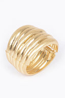 Ria Hinge Cuff Bracelet - Gold