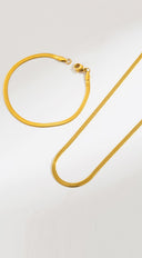 Chain Bracelet Necklace And Bracelet Set flat lay product shot additional angle