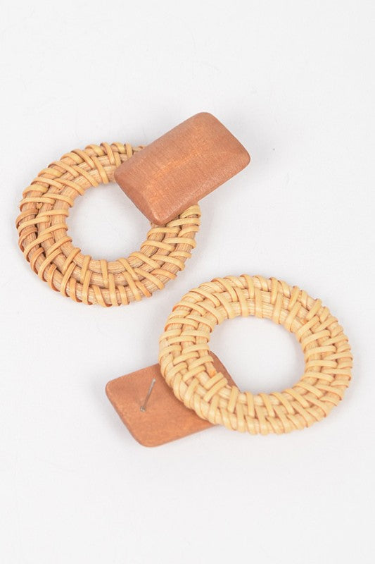 Bamboo Earrings - Khaki