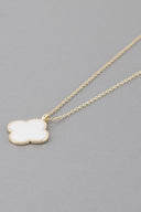 Clover Pendant Gold Dipped Chain Necklace flat lay product shot