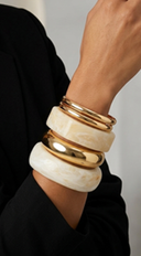 Tina Multi Mixed 5 Piece Bracelet  - Gold