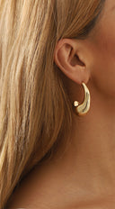 Via Metal Chunky Teardrop Hoop Earrings - Gold