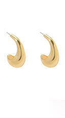 Via Metal Chunky Teardrop Hoop Earrings - Gold