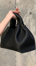 Sophia Lux Soft PU Leather Handbag - Black