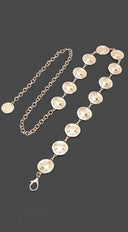 Round Metal Chain Belt - Gold
