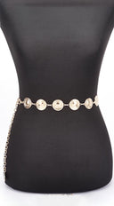 Round Metal Chain Belt - Gold
