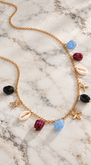 Isla Crystal Beaded Waist Chain belt - Gold