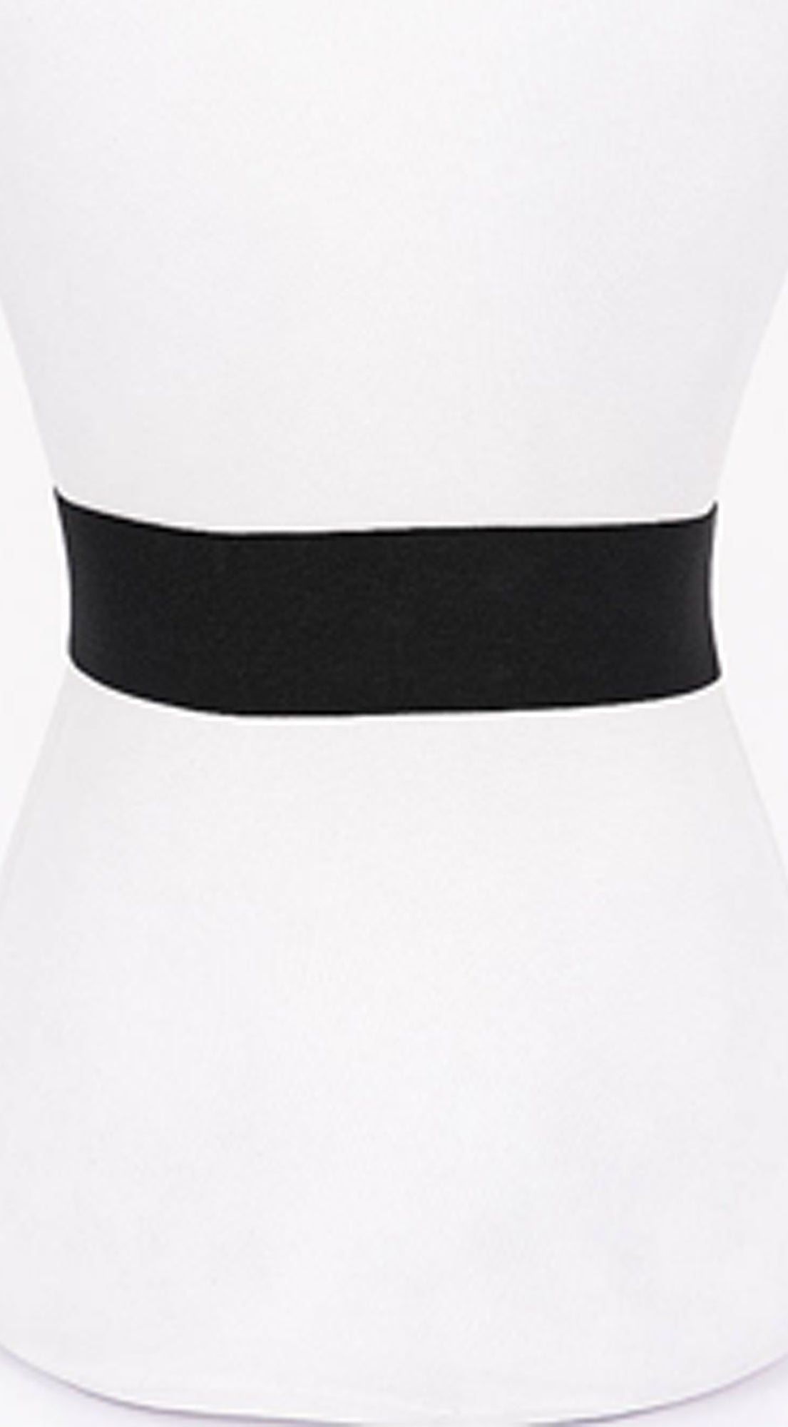 Fia Flower Gold Metal Buckle Elastic Belt - Black