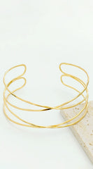Jina Boho Wrap Arm Cuff Bracelet- Gold