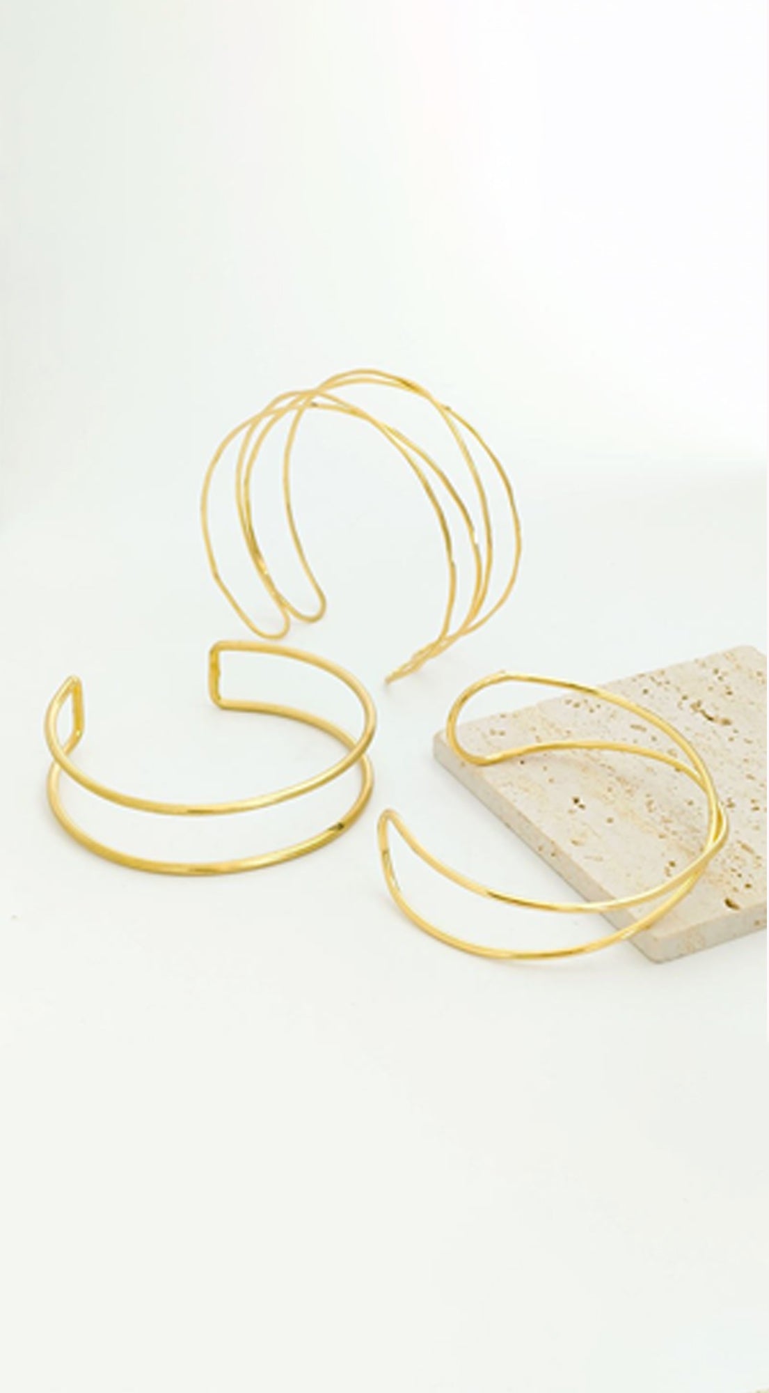 Jina Boho Wrap Arm Cuff Bracelet- Gold