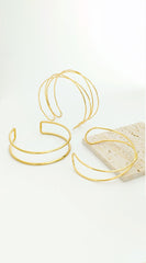 Jina Boho Wrap Arm Cuff Bracelet- Gold