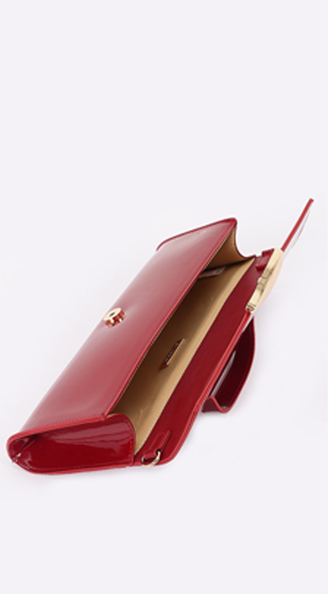 Verona Faux Leather Clutch Bag - Burgundy