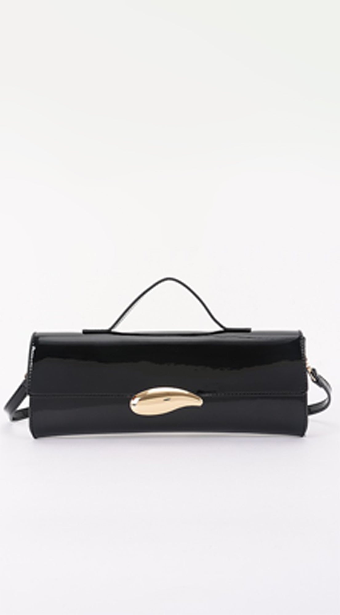 Verona Faux Leather Clutch Bag - Black