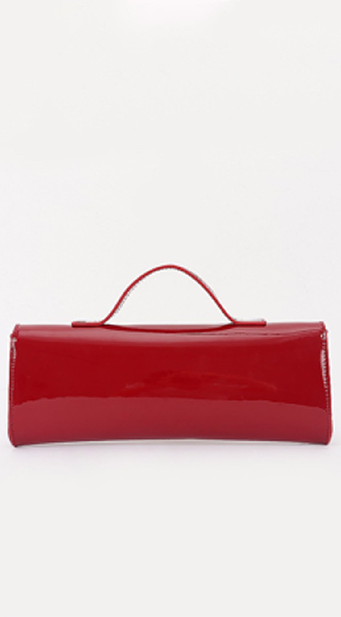 Verona Faux Leather Clutch Bag - Burgundy