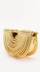 Valentina Faux Leather Bag - Gold