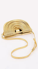 Valentina Faux Leather Bag - Gold