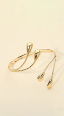 Teardrop Adjustable Arm Cuff Bracelet - Gold