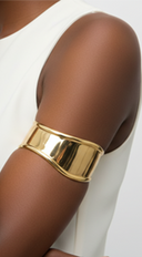 Cia Irregular Wide Arm Cuff Bracelet- Gold