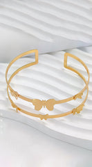 Butterfly Arm Cuff Bracelet- Gold