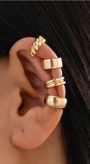 Via Non-Piercing Ear Cuffs 4 piece Set - Gold